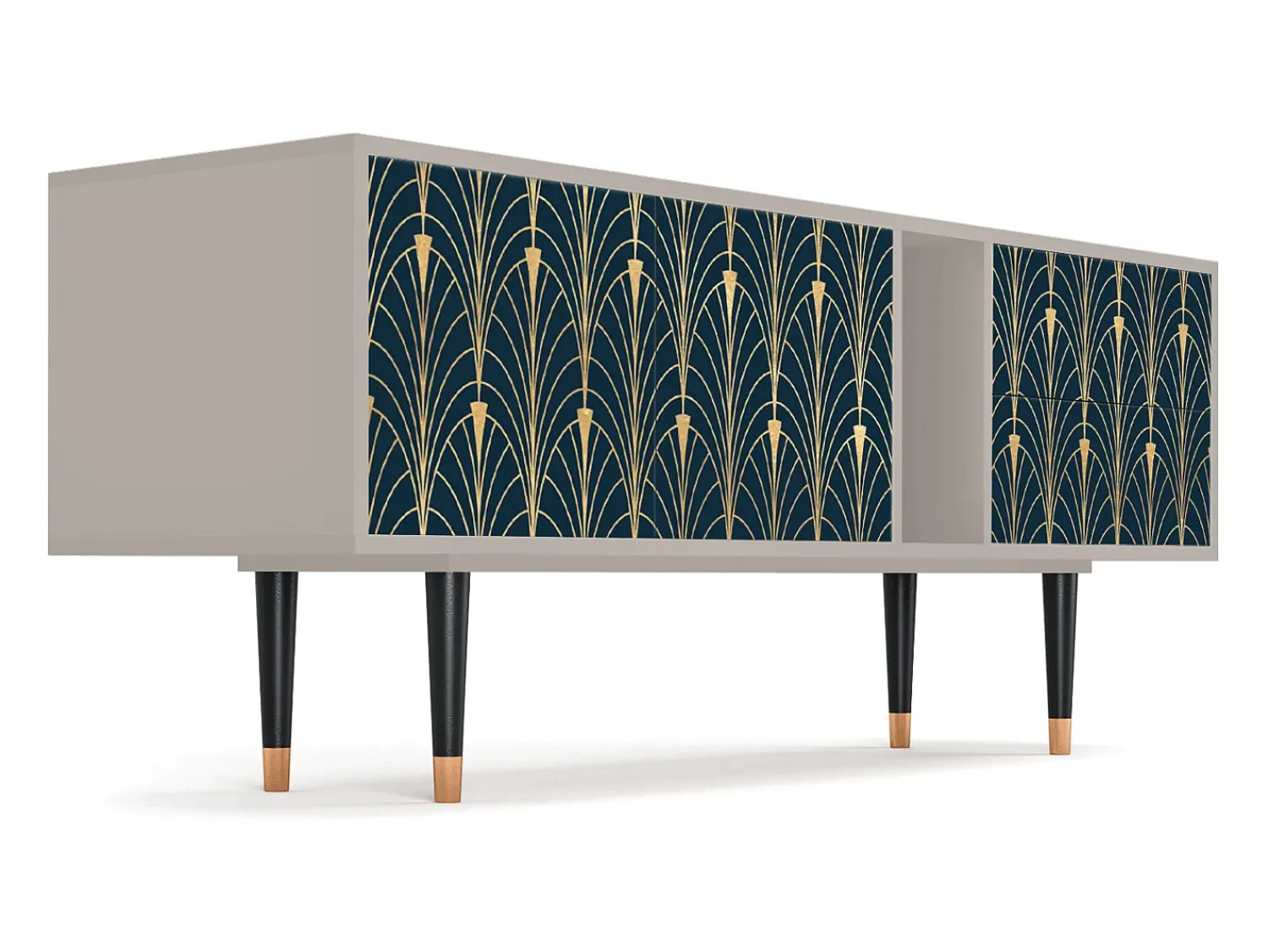 Mueble de TV - 170х69х48 cm - T1 - Flower of the Nile, Areia Bege