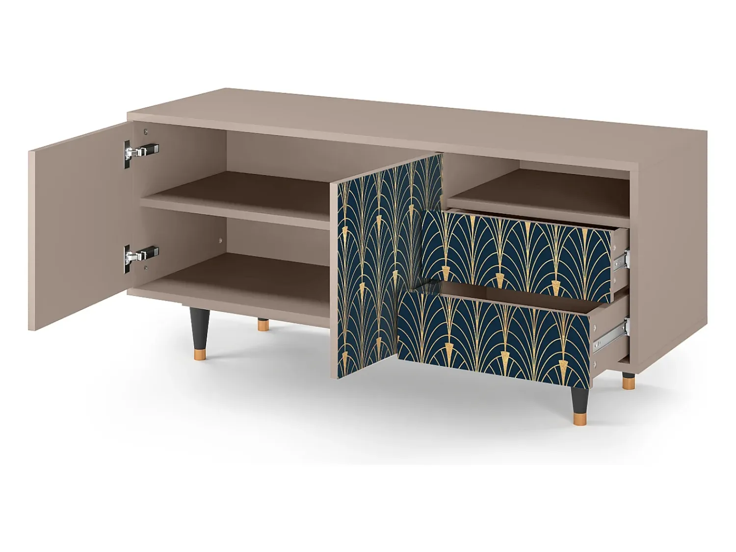 Mueble de TV - 125х56х41 cm - T7 - Flower of the Nile, Latte^ Móvel De Tv