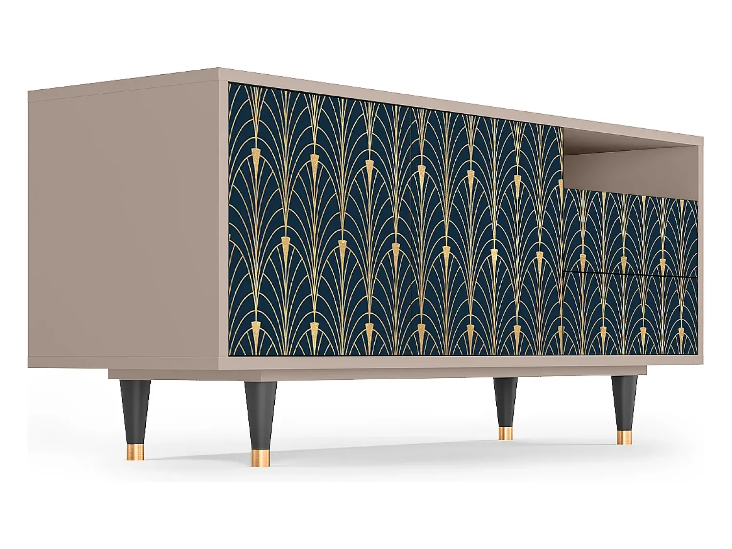 Mueble de TV - 125х56х41 cm - T7 - Flower of the Nile, Latte^ Móvel De Tv
