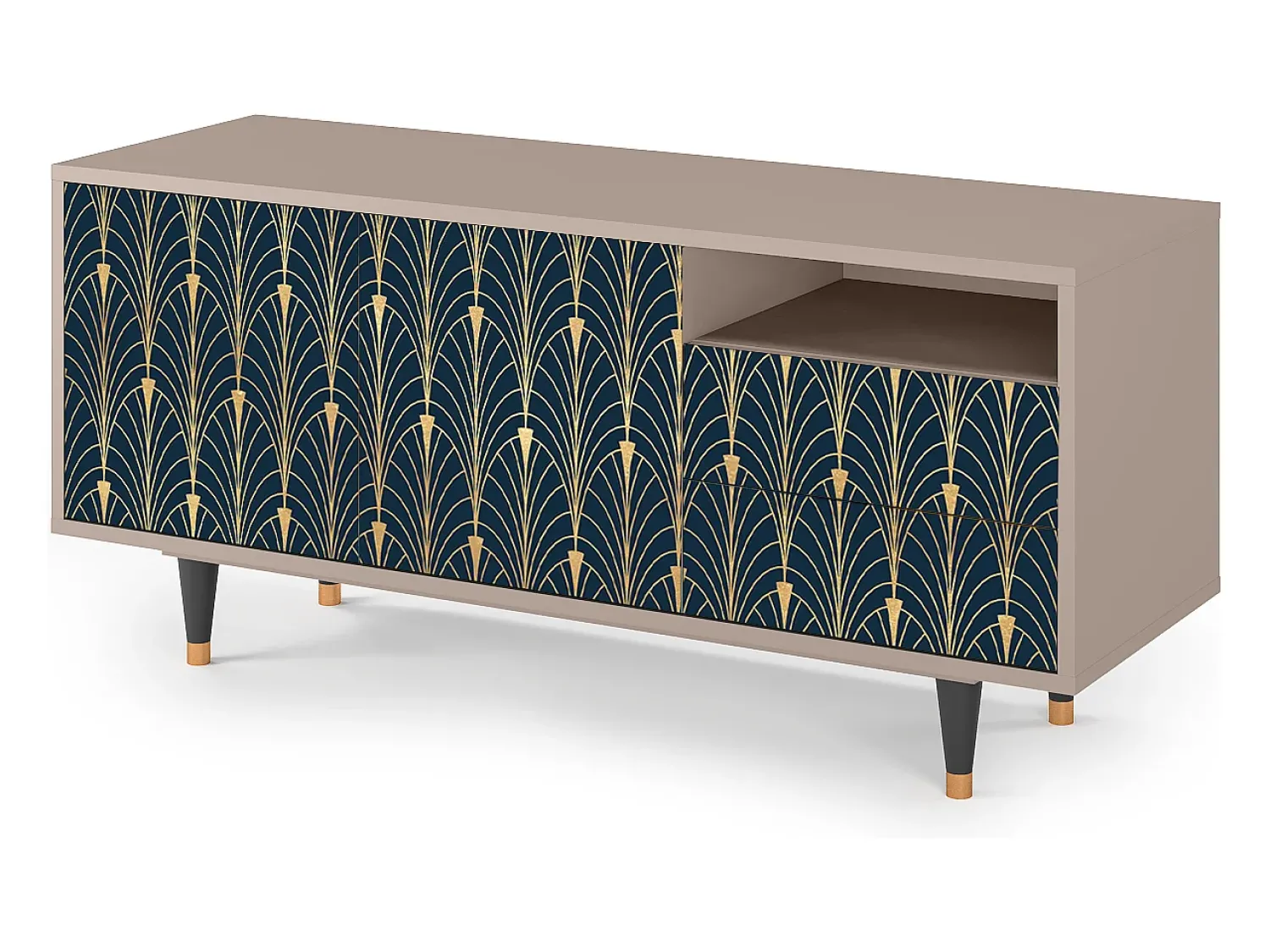 Mueble de TV - 125х56х41 cm - T7 - Flower of the Nile, Latte^ Móvel De Tv
