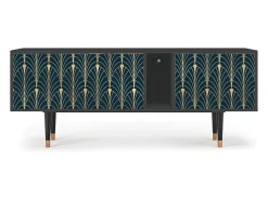 Móvel De Tv* Mueble de TV - 170х69х48 cm - T1 - Flower of the Nile, Antracite Cinza antracite