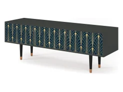 Clearance Mueble de TV - 170х59х48 cm - T4 - Flower of the Nile, Antracite Cinza antracite