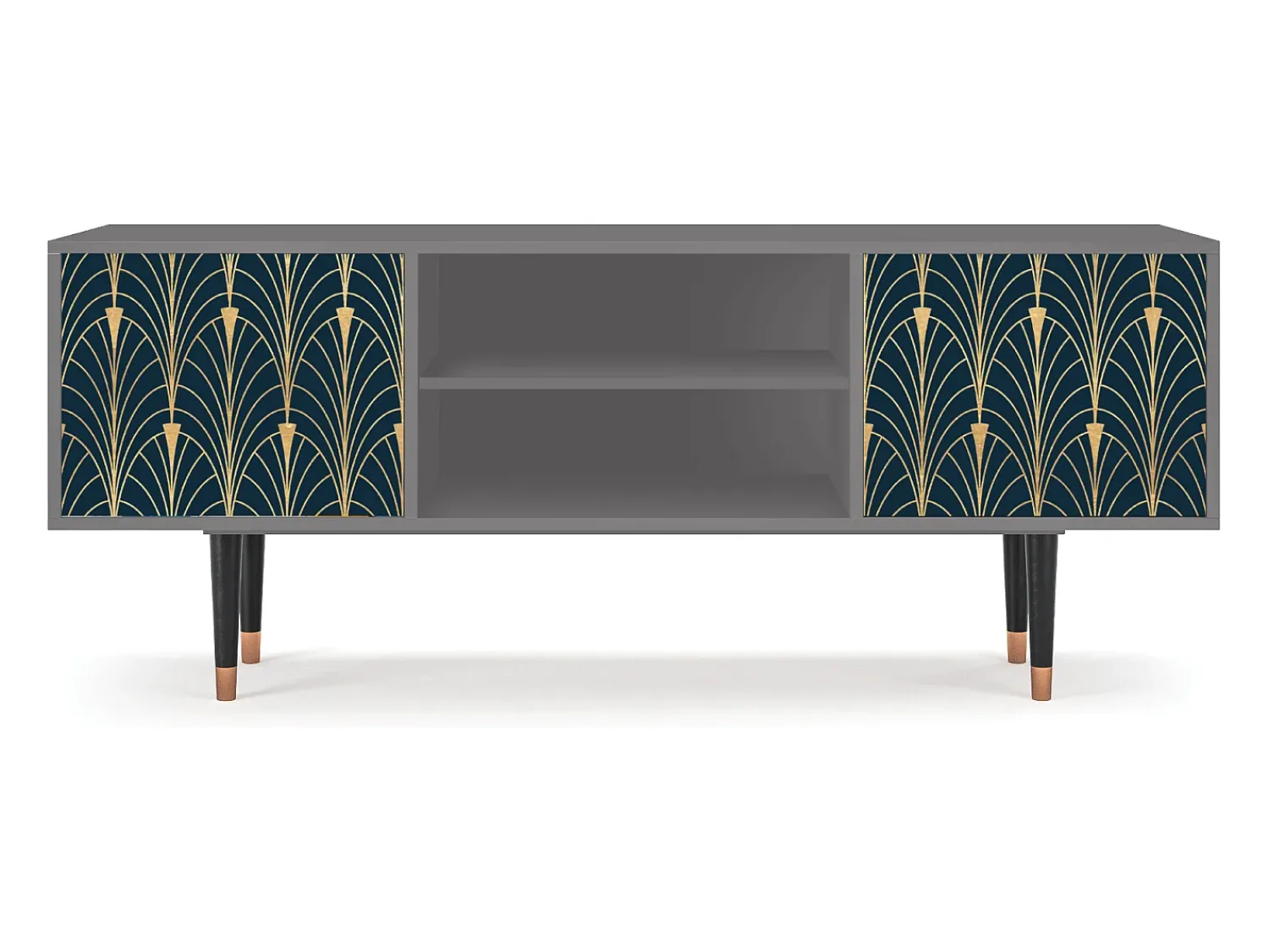 Mueble de TV - 170х69х48 cm - T2 - Flower of the Nile, Cinza^ Móvel De Tv