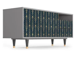 Mueble de TV - 125х56х41 cm - T7 - Flower of the Nile, Cinza^ Móvel De Tv