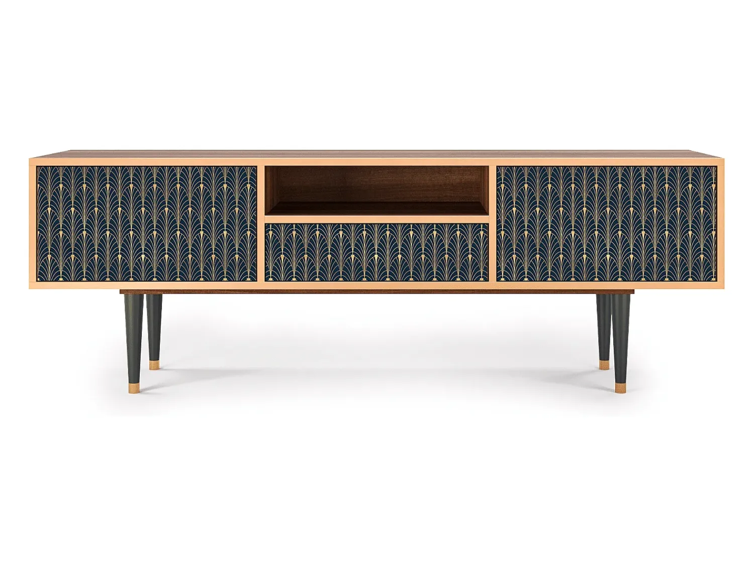 Hot Mueble de TV - 170х59х41 cm - T6 - Flower of the Nile, Nogueira Castanho