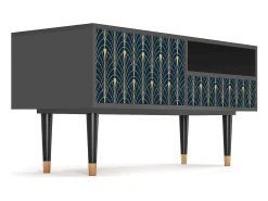 Mueble de TV - 115х59х48 cm - T3 - Flower of the Nile, Antracite^ Móvel De Tv