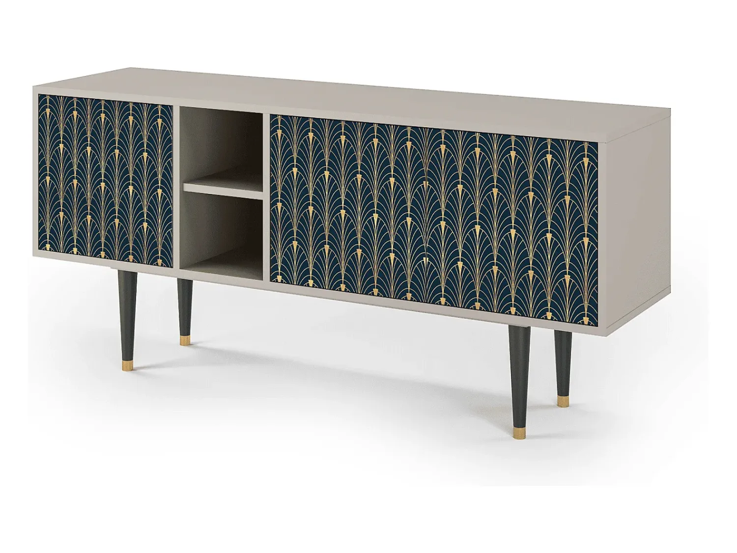 Móvel De Tv* Mueble de TV - 150х69х41 cm - T5 - Flower of the Nile, Areia Bege