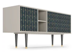 Móvel De Tv* Mueble de TV - 150х69х41 cm - T5 - Flower of the Nile, Areia Bege