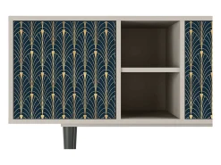 Móvel De Tv* Mueble de TV - 150х69х41 cm - T5 - Flower of the Nile, Areia Bege
