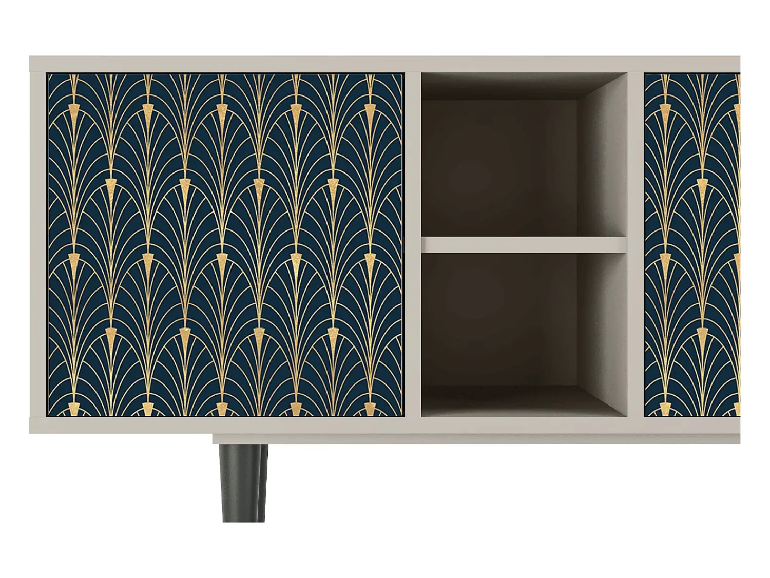 Móvel De Tv* Mueble de TV - 150х69х41 cm - T5 - Flower of the Nile, Areia Bege