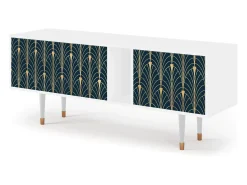 Discount Mueble de TV - 170х69х48 cm - T1 - Flower of the Nile, Branco Bege