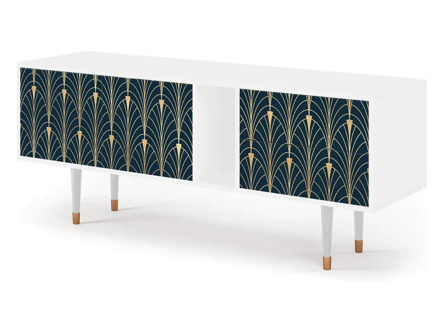 Discount Mueble de TV - 170х69х48 cm - T1 - Flower of the Nile, Branco Bege
