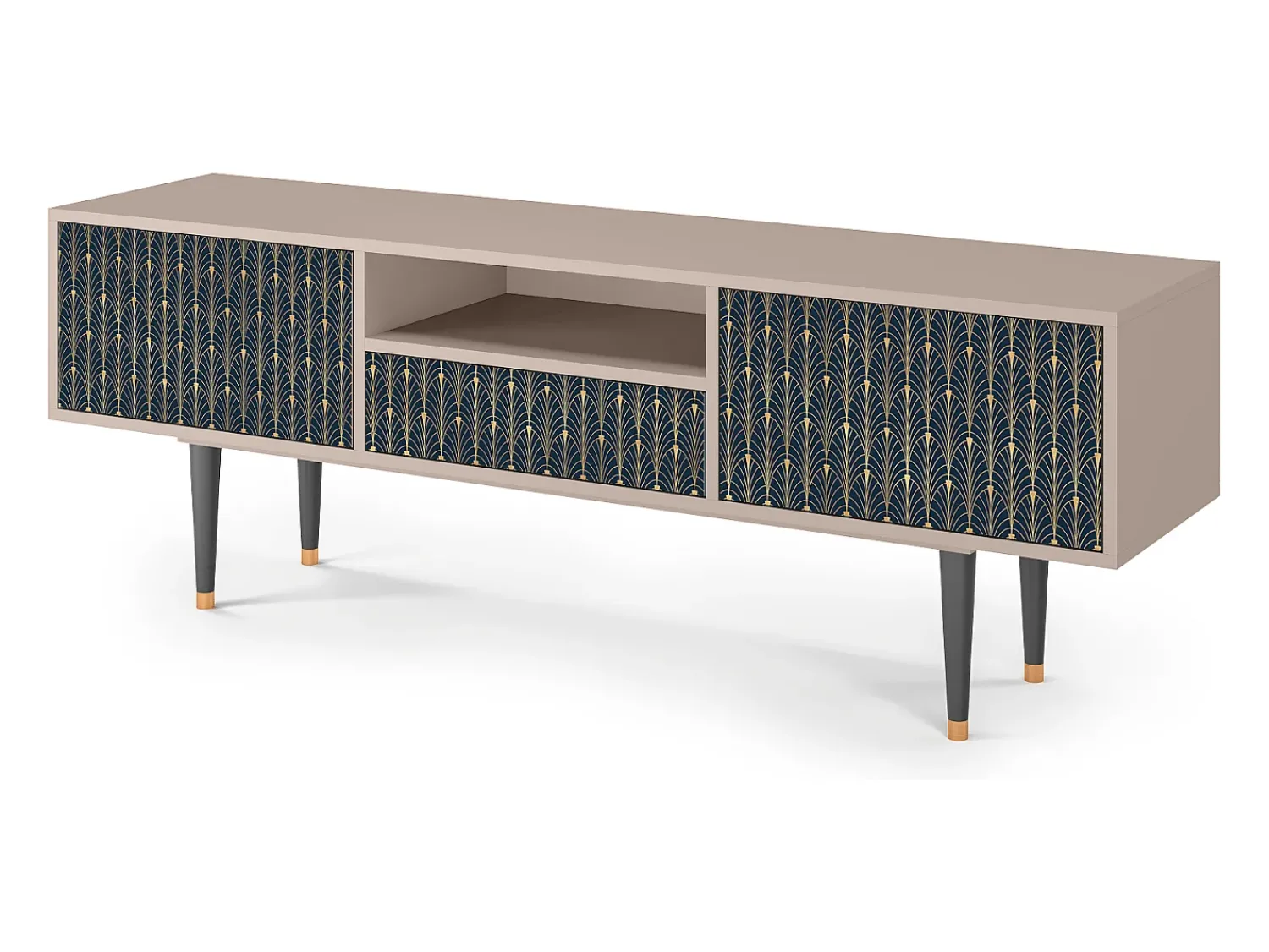 Discount Mueble de TV - 170х59х41 cm - T6 - Flower of the Nile, Areia Bege