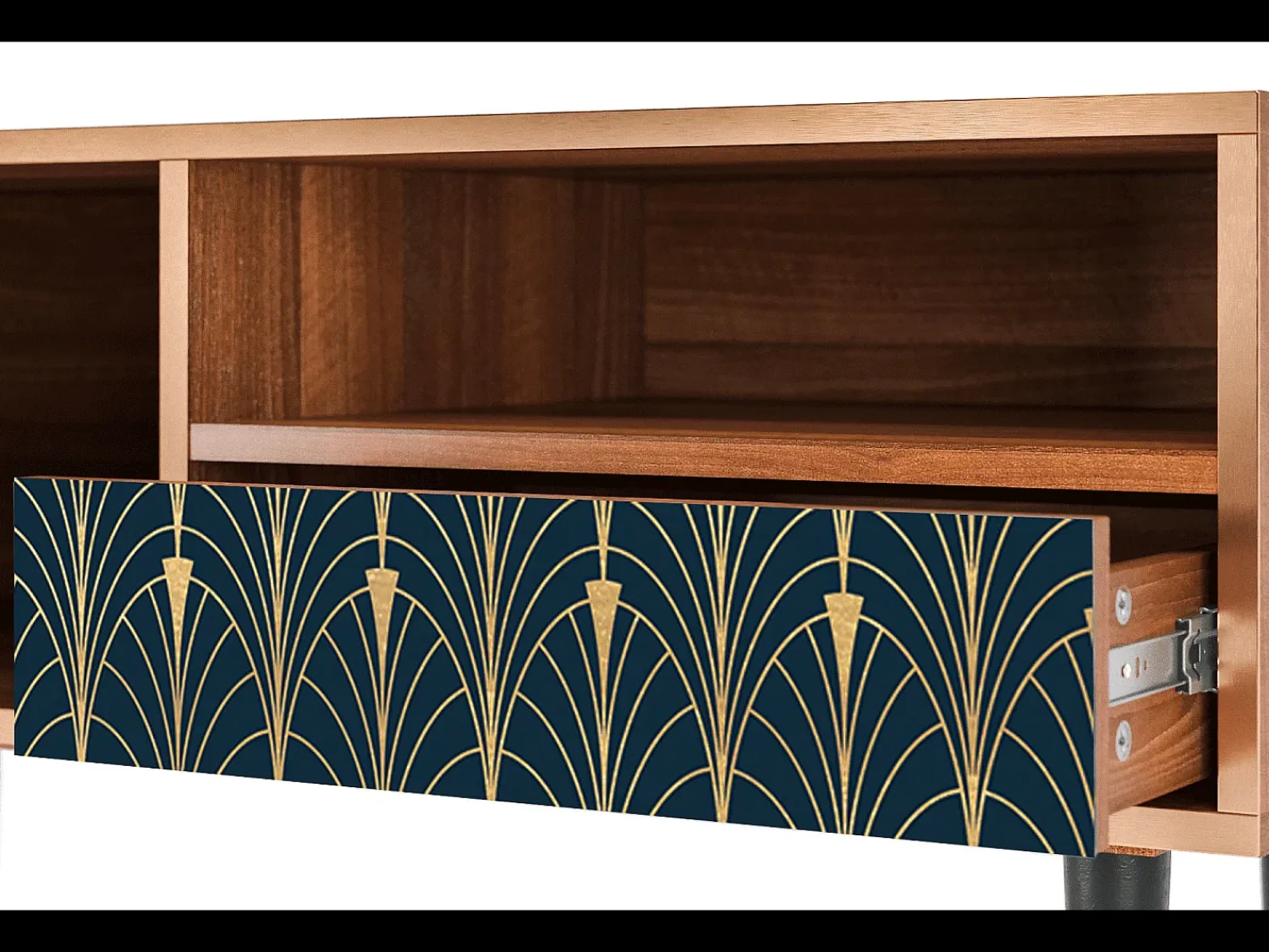 Mueble de TV - 115х59х48 cm - T3 - Flower of the Nile, Nogueira^ Móvel De Tv