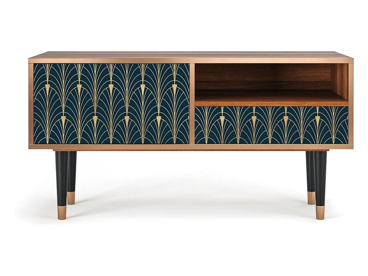 Mueble de TV - 115х59х48 cm - T3 - Flower of the Nile, Nogueira^ Móvel De Tv