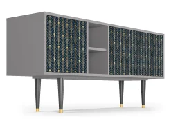 Mueble de TV - 150х69х41 cm - T5 - Flower of the Nile, Cinza^ Móvel De Tv