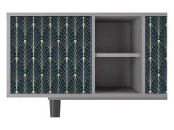 Mueble de TV - 150х69х41 cm - T5 - Flower of the Nile, Cinza^ Móvel De Tv