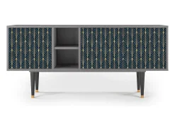 Mueble de TV - 150х69х41 cm - T5 - Flower of the Nile, Cinza^ Móvel De Tv