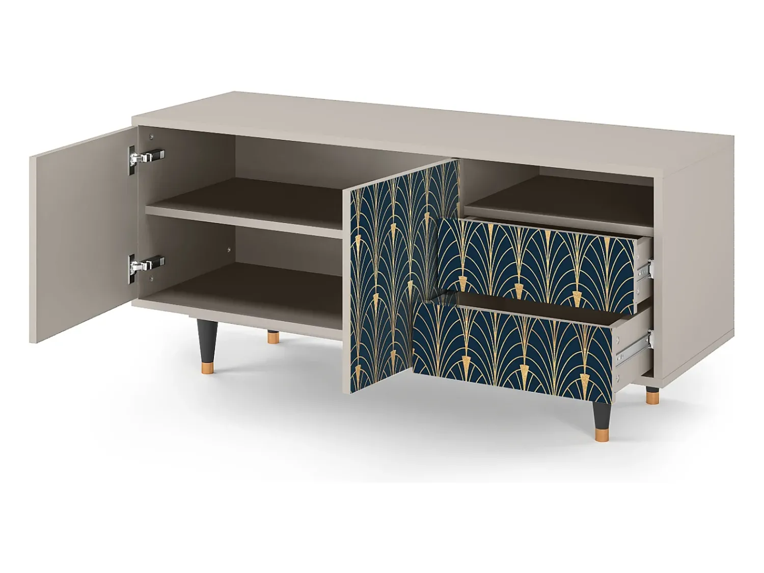 Mueble de TV - 125х56х41 cm - T7 - Flower of the Nile, Areia^ Móvel De Tv