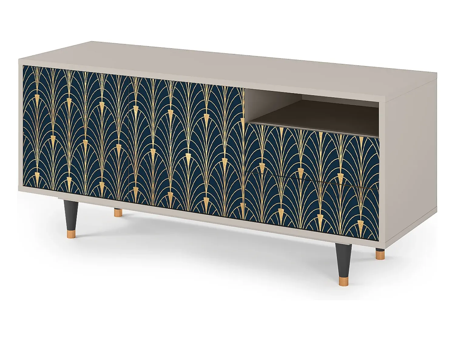Mueble de TV - 125х56х41 cm - T7 - Flower of the Nile, Areia^ Móvel De Tv