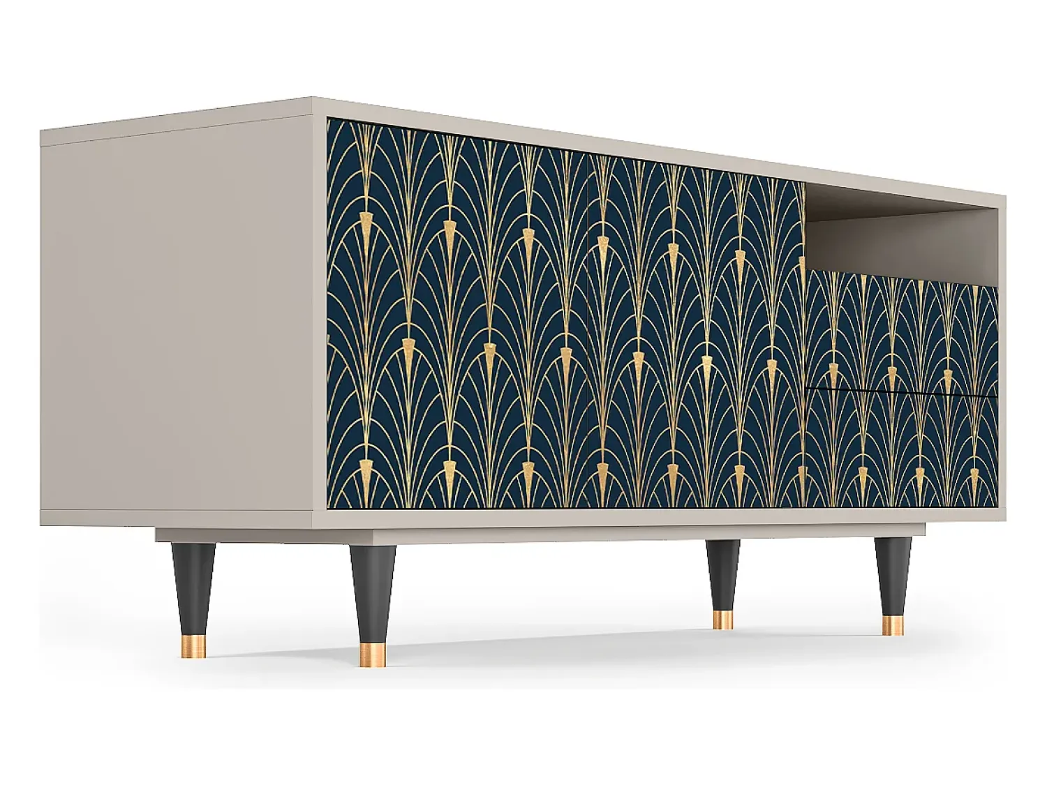 Mueble de TV - 125х56х41 cm - T7 - Flower of the Nile, Areia^ Móvel De Tv