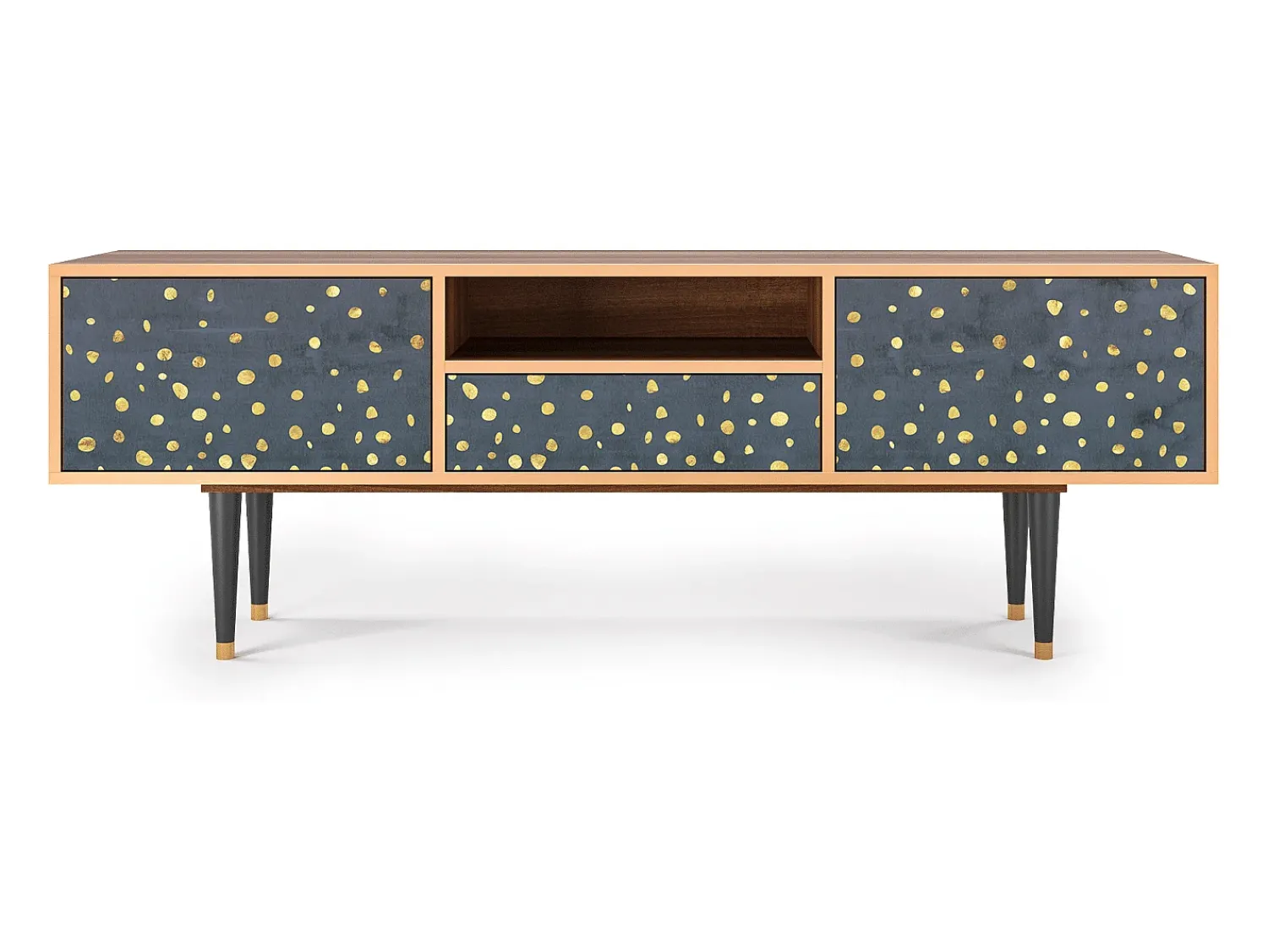 Mueble de TV - 170х59х41 cm - T6 - Foggy Lights, Nogueira^ Móvel De Tv