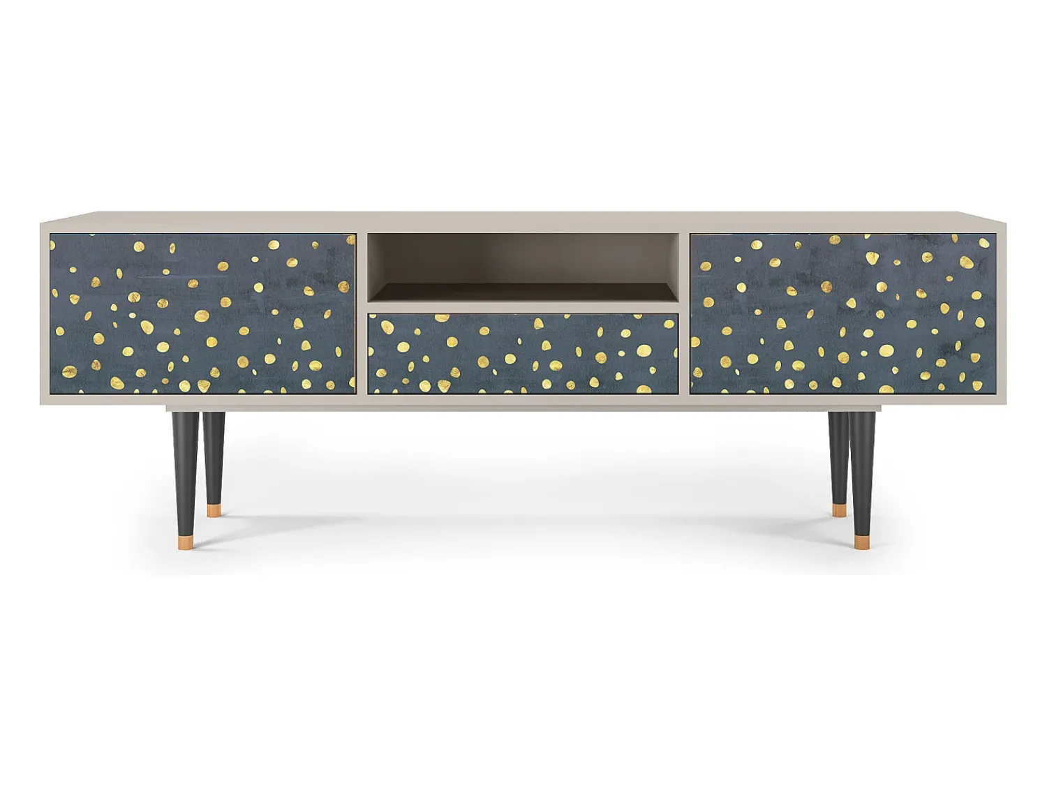Móvel De Tv* Mueble de TV - 170х59х41 cm - T6 - Foggy Lights, Areia Bege