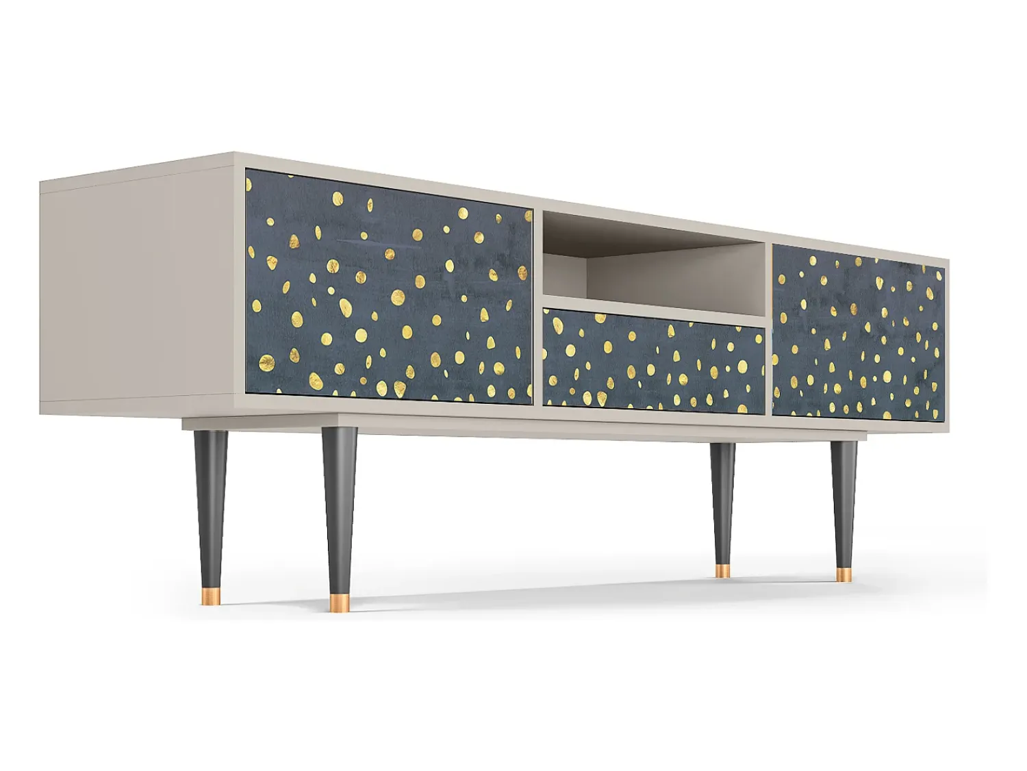Móvel De Tv* Mueble de TV - 170х59х41 cm - T6 - Foggy Lights, Areia Bege