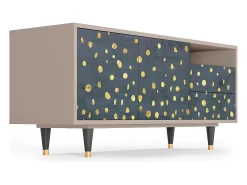Móvel De Tv| Mueble de TV - 125х56х41 cm - T7 - Foggy Lights, Latte Bege