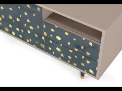 Móvel De Tv| Mueble de TV - 125х56х41 cm - T7 - Foggy Lights, Latte Bege