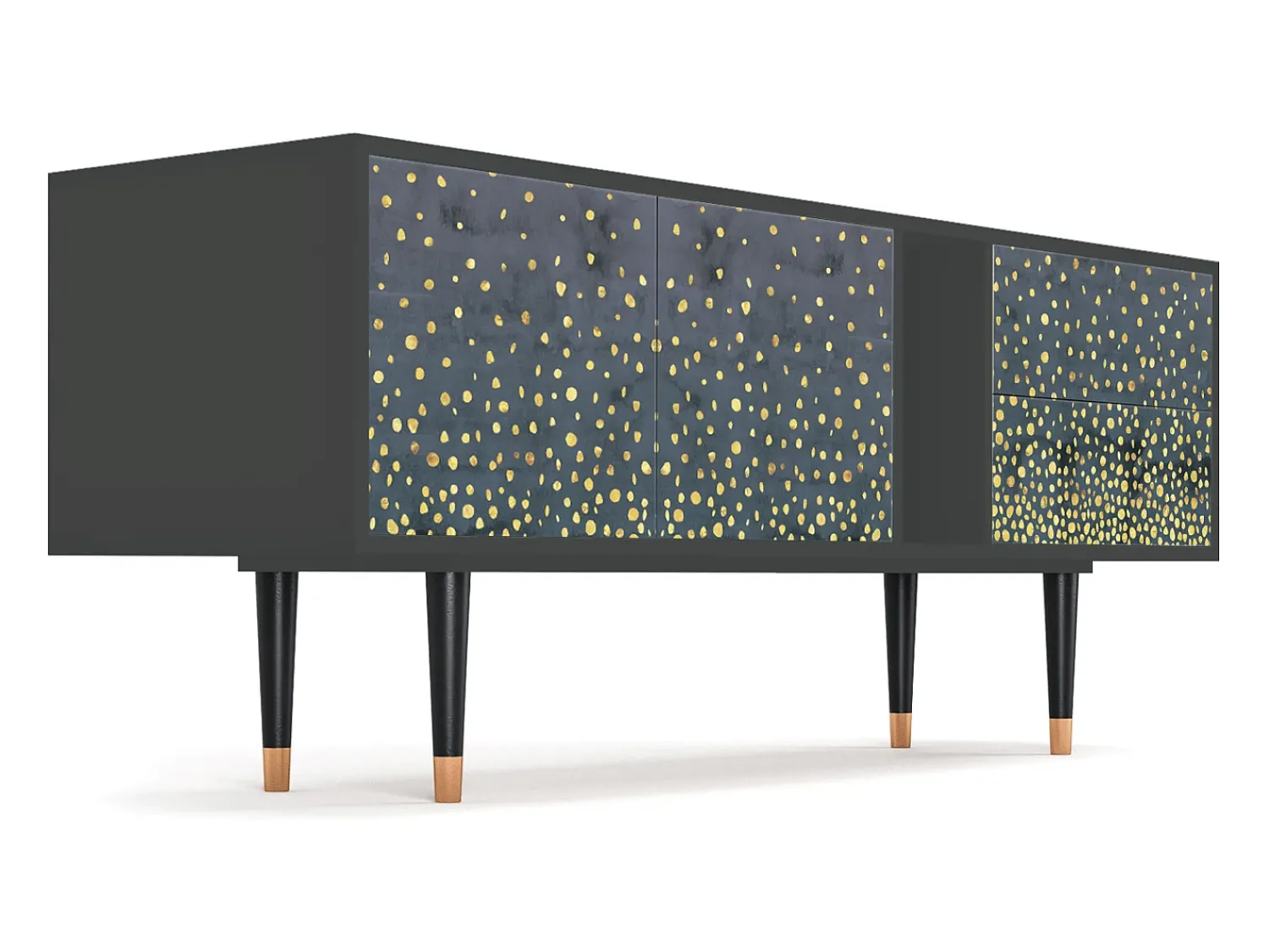 Best Mueble de TV - 170х69х48 cm - T1 - Foggy Lights, Antracite Cinza antracite