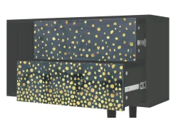 Best Mueble de TV - 170х69х48 cm - T1 - Foggy Lights, Antracite Cinza antracite
