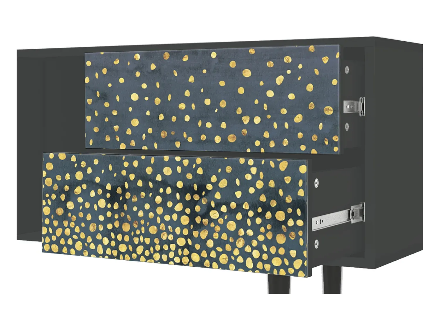 Best Mueble de TV - 170х69х48 cm - T1 - Foggy Lights, Antracite Cinza antracite