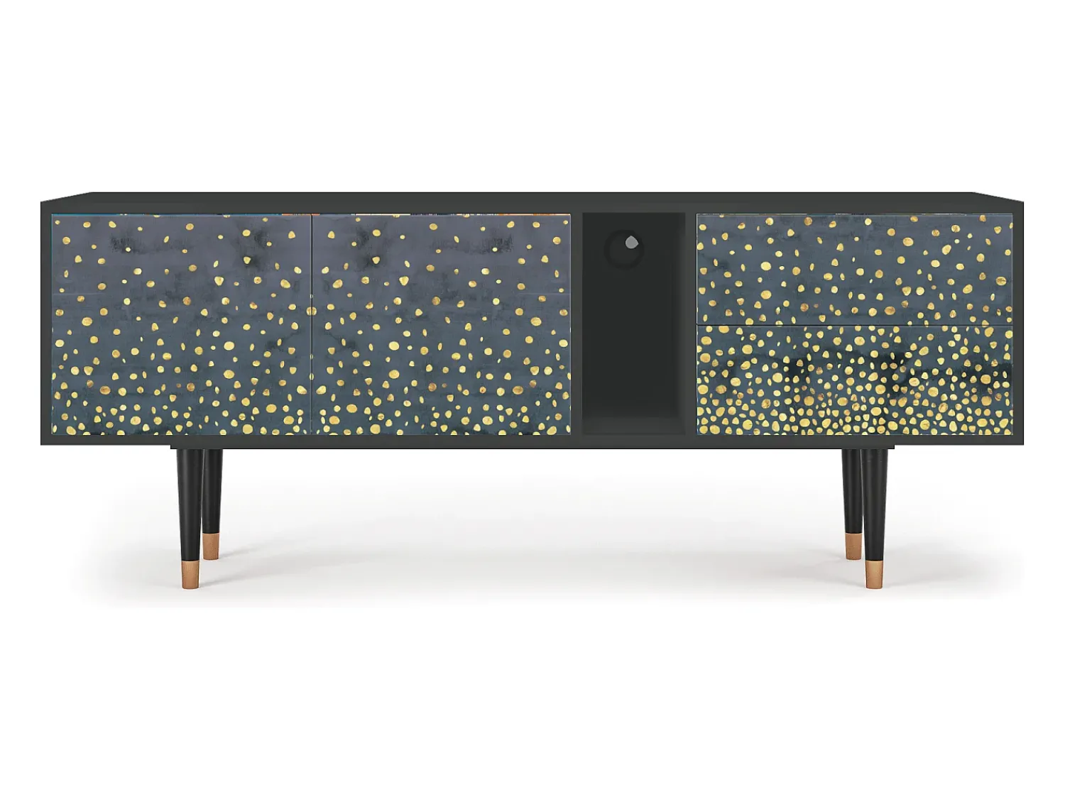 Best Mueble de TV - 170х69х48 cm - T1 - Foggy Lights, Antracite Cinza antracite