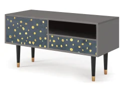 Móvel De Tv* Mueble de TV - 115х59х48 cm - T3 - Foggy Lights, Cinza Cinzento
