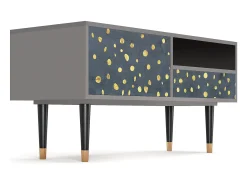 Móvel De Tv* Mueble de TV - 115х59х48 cm - T3 - Foggy Lights, Cinza Cinzento