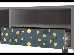 Móvel De Tv* Mueble de TV - 115х59х48 cm - T3 - Foggy Lights, Cinza Cinzento
