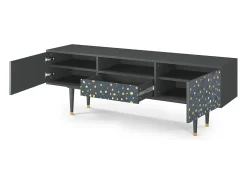 Móvel De Tv| Mueble de TV - 170х59х41 cm - T6 - Foggy Lights, Antracite Cinza antracite