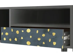 New Mueble de TV - 115х59х48 cm - T3 - Foggy Lights, Antracite Cinza antracite