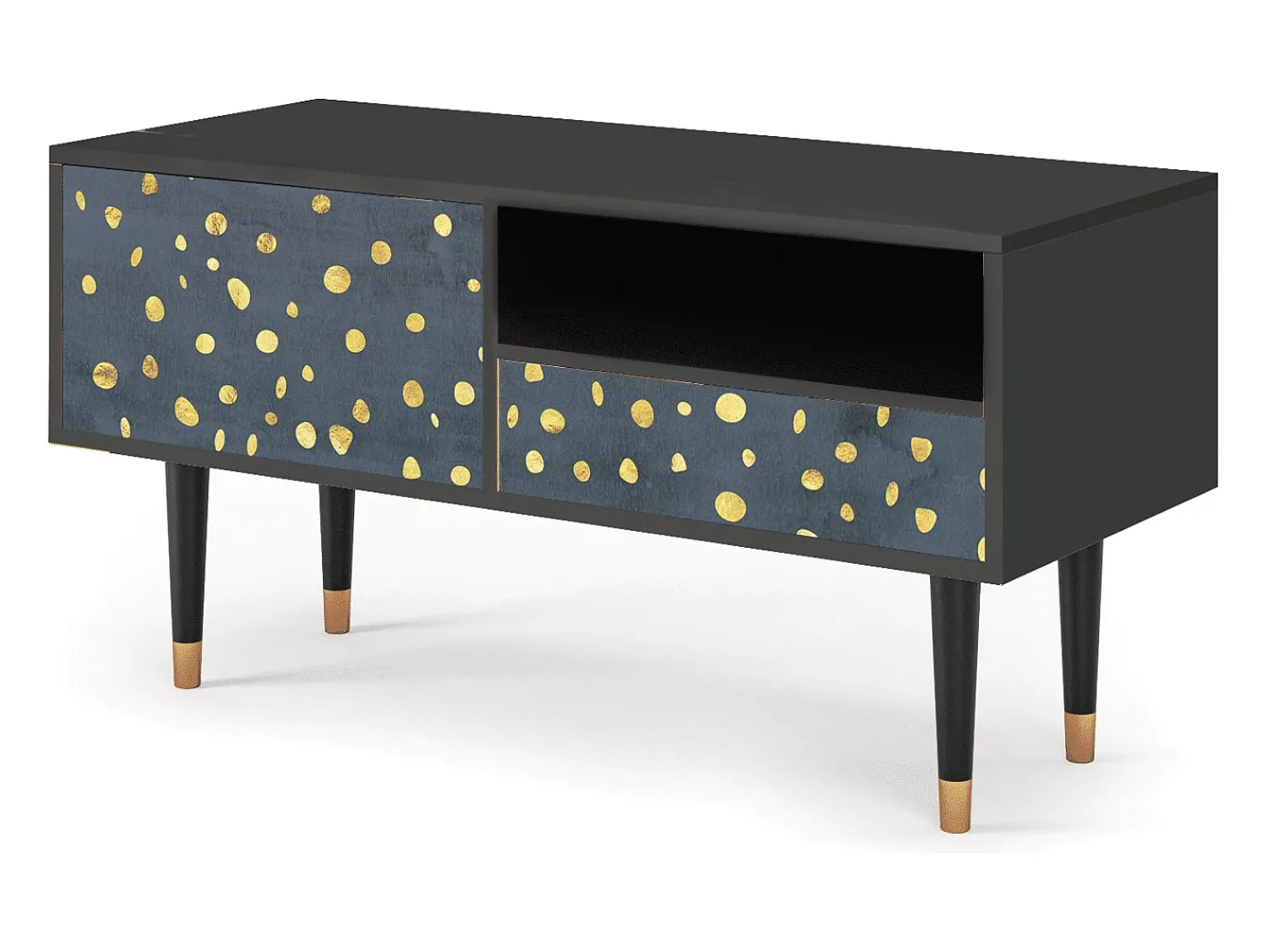 New Mueble de TV - 115х59х48 cm - T3 - Foggy Lights, Antracite Cinza antracite