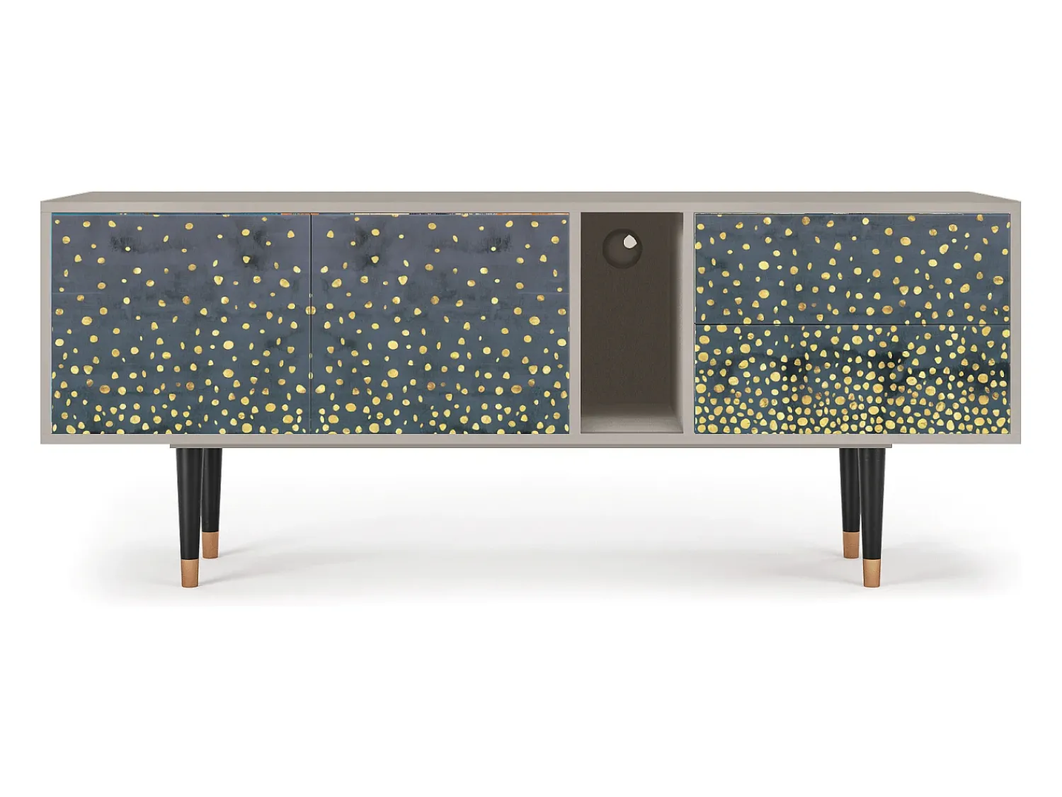 Outlet Mueble de TV - 170х69х48 cm - T1 - Foggy Lights, Areia Bege