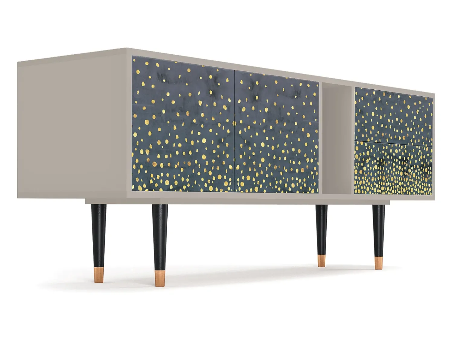 Outlet Mueble de TV - 170х69х48 cm - T1 - Foggy Lights, Areia Bege