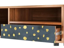 Mueble de TV - 115х59х48 cm - T3 - Foggy Lights, Nogueira^ Móvel De Tv