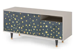 Online Mueble de TV - 125х56х41 cm - T7 - Foggy Lights, Areia Bege