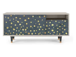 Online Mueble de TV - 125х56х41 cm - T7 - Foggy Lights, Areia Bege