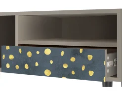Móvel De Tv* Mueble de TV - 115х59х48 cm - T3 - Foggy Lights, Areia Bege