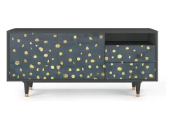 Móvel De Tv* Mueble de TV - 125х56х41 cm - T7 - Foggy Lights, Antracite Cinza antracite