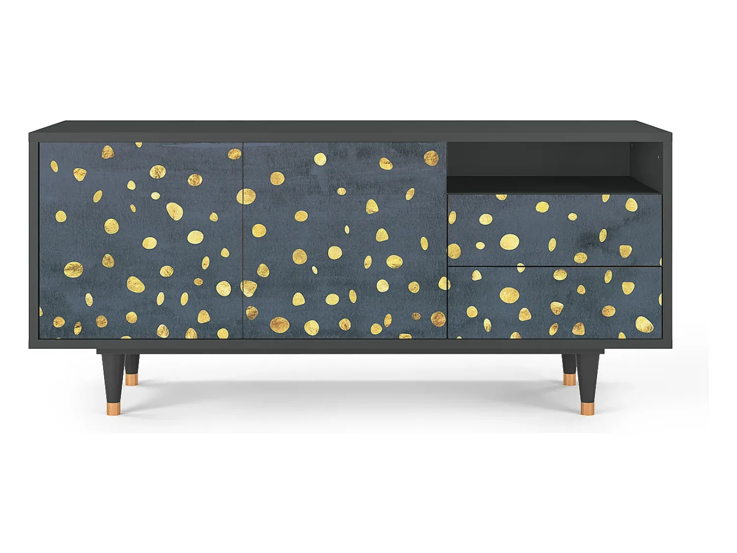 Móvel De Tv* Mueble de TV - 125х56х41 cm - T7 - Foggy Lights, Antracite Cinza antracite