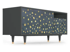 Móvel De Tv* Mueble de TV - 125х56х41 cm - T7 - Foggy Lights, Antracite Cinza antracite