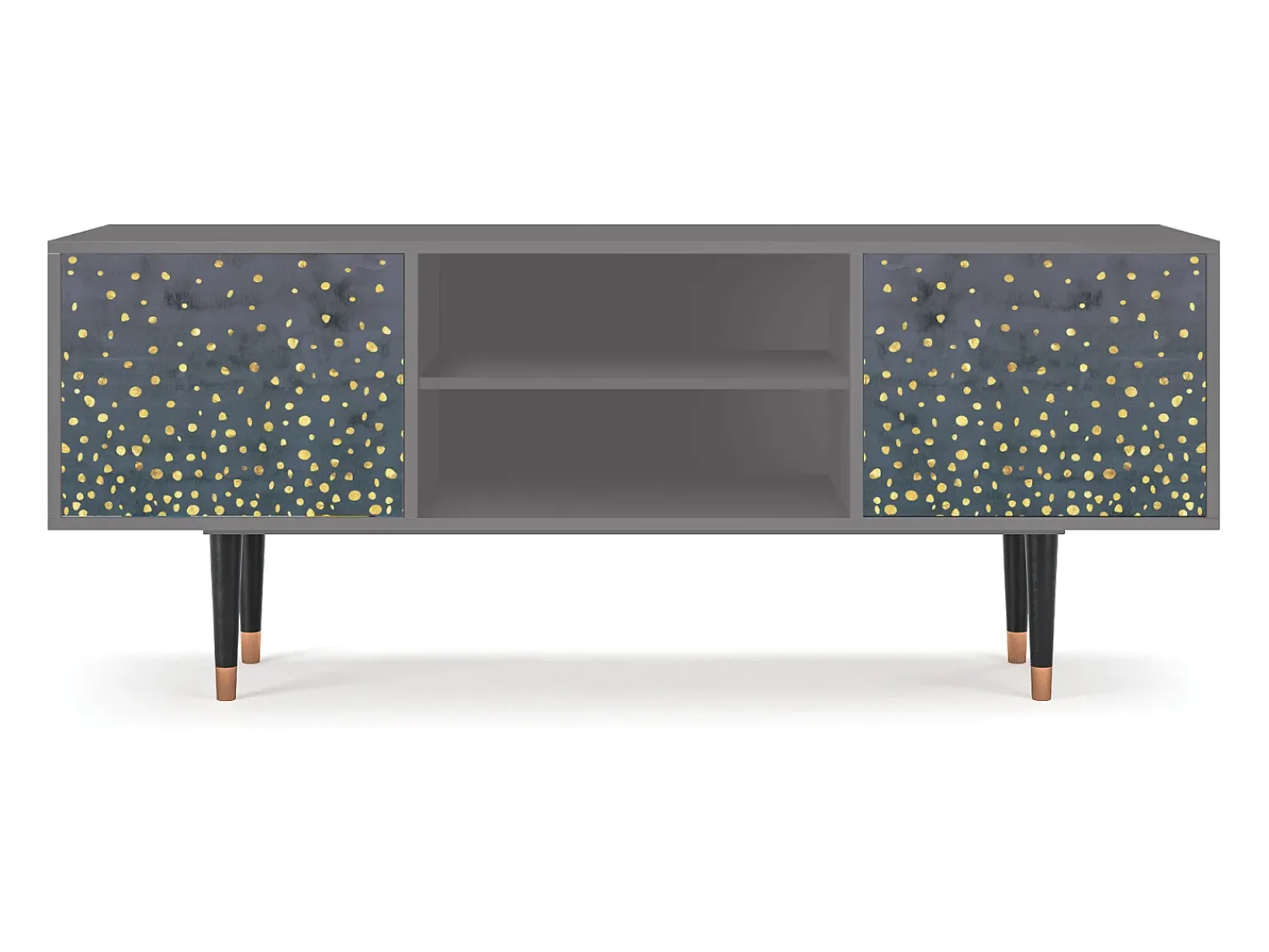 Móvel De Tv* Mueble de TV - 170х69х48 cm - T2 - Foggy Lights, Cinza Cinzento